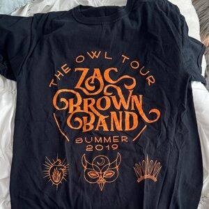 Zac Brown Band Black T-Shirt with Orange Print
